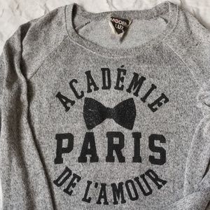 Gray "Paris School of Love" Sweater